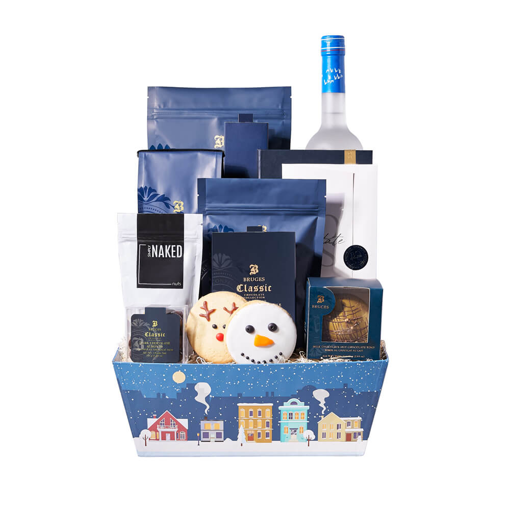 Christmas Spirits & Dessert Gift, christmas gift, christmas, holiday gift, holiday, gourmet gift, gourmet, liquor gift, liquor, coffee gift, coffee
