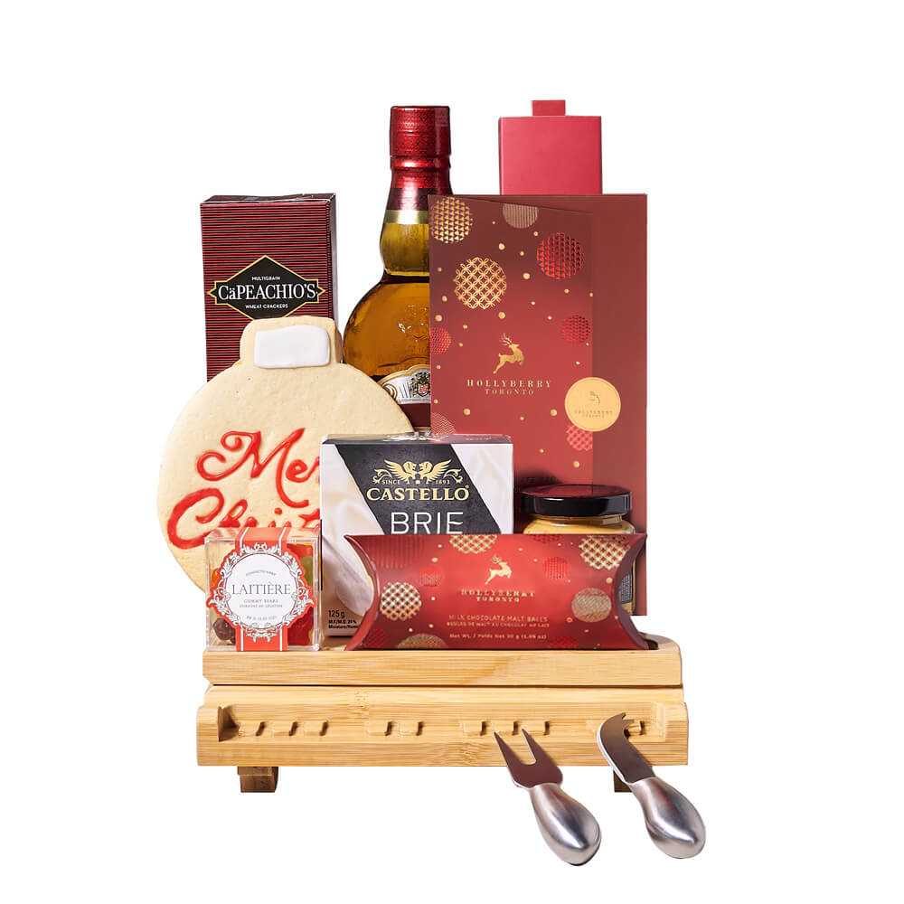 Holiday Piano Board & Spirits Gift Set, christmas gift, christmas, holiday gift, holiday, liquor gift, liquor, gourmet gift, gourmet, chocolate gift, chocolate