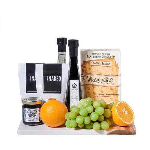 Prepared healthy gift basket ready for same-day delivery