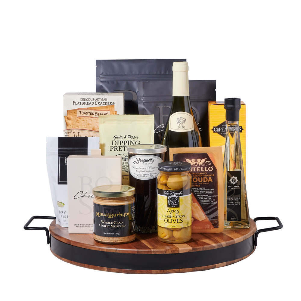 Extravagant Wine &amp; Snack Gift Board , gourmet gift, gourmet, wine gift, wine, cheeseboard gift, cheeseboard, cheese gift, cheese