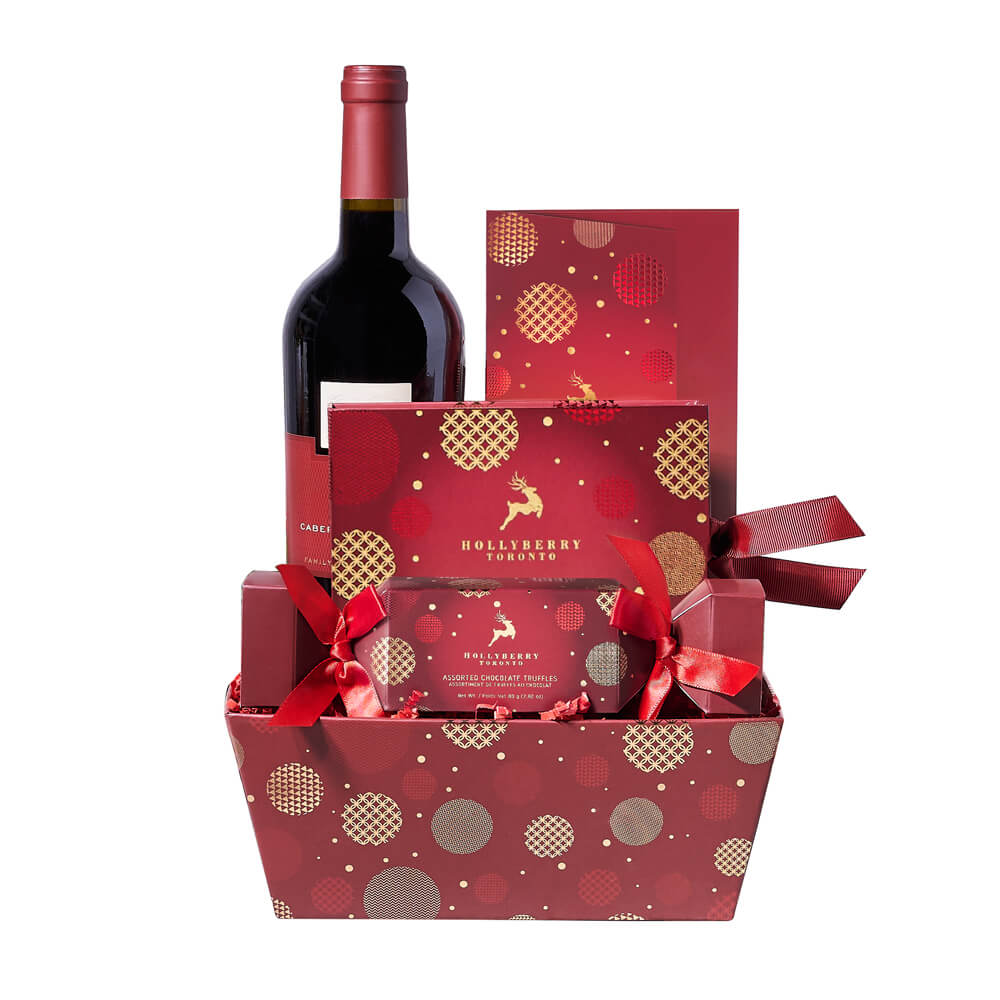 Christmas Wine & Truffle Gift Set – Christmas gift baskets – Canada  delivery - Good 4 You Gift Baskets Canada