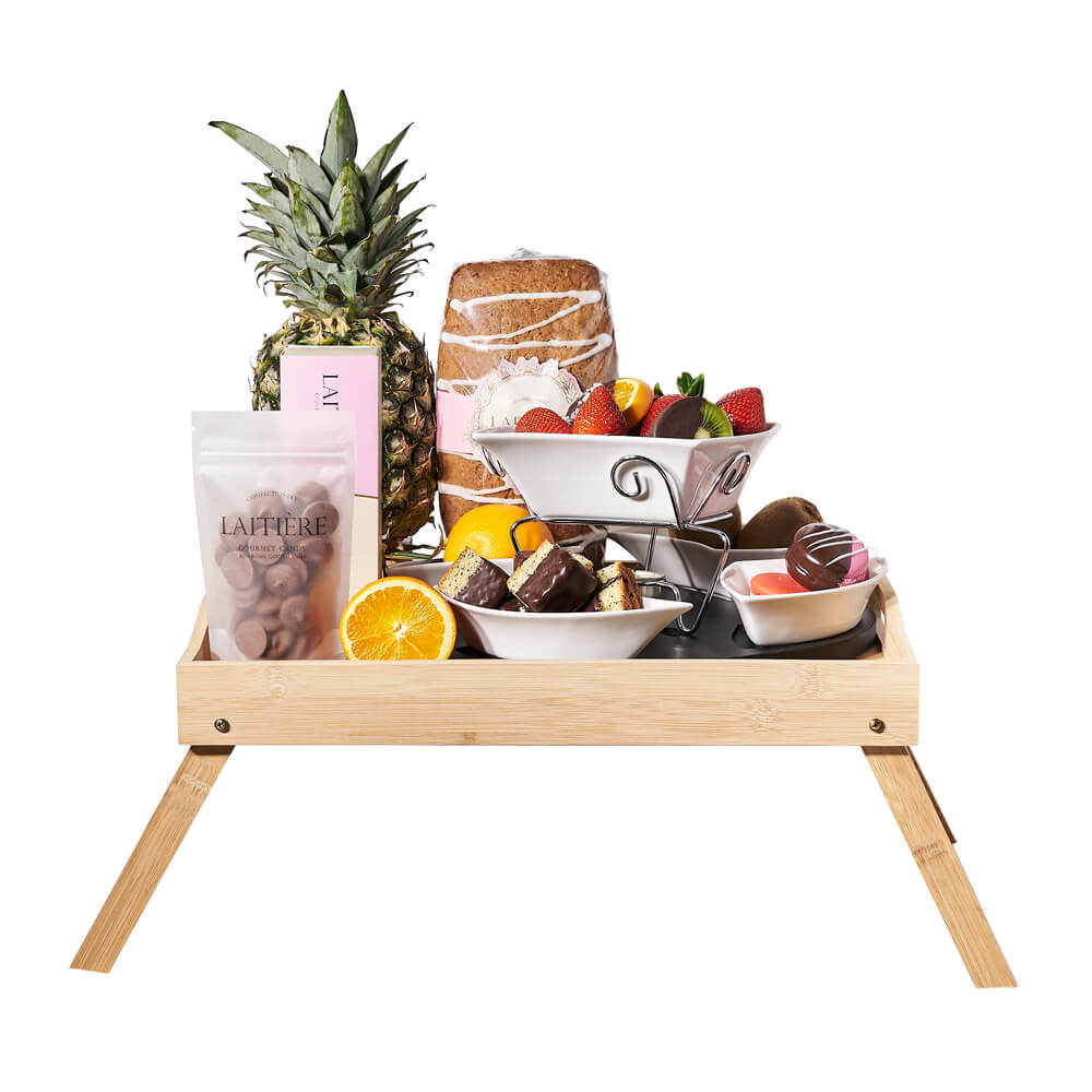 Exquisite Treat Fondue Gift Tray, fondue gift, fondue, chocolate gift, chocolate, fruit gift, fruit, gourmet gift, gourmet