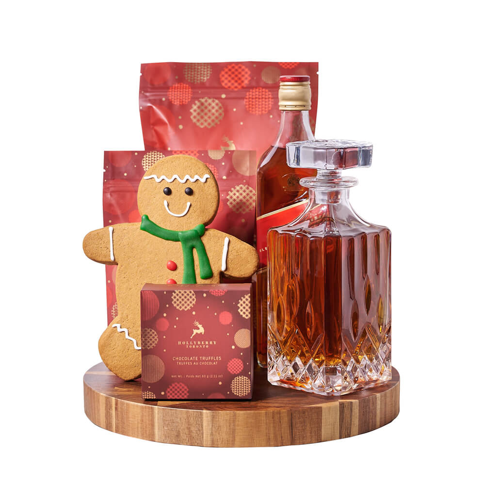 Festive Spirits &amp; Gingerbread Gift, liquor gift, liquor, cookie gift, cookie, gourmet gift, gourmet, holiday gift, holiday, christmas gift, christmas