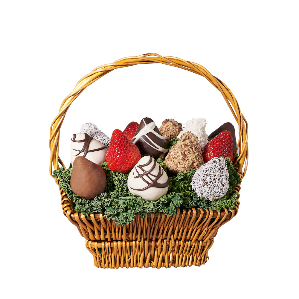 Chocolate Dipped Strawberries Basket, gourmet gift, gourmet, chocolate dipped strawberries, chocolate covered strawberries, chocolate, chocolate gift, fruit, fruit gift