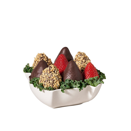 Dish of Chocolate Dipped Strawberries, chocolate gift, chocolate, chocolate dipped strawberries, chocolate covered strawberries, fruit gift, fruit