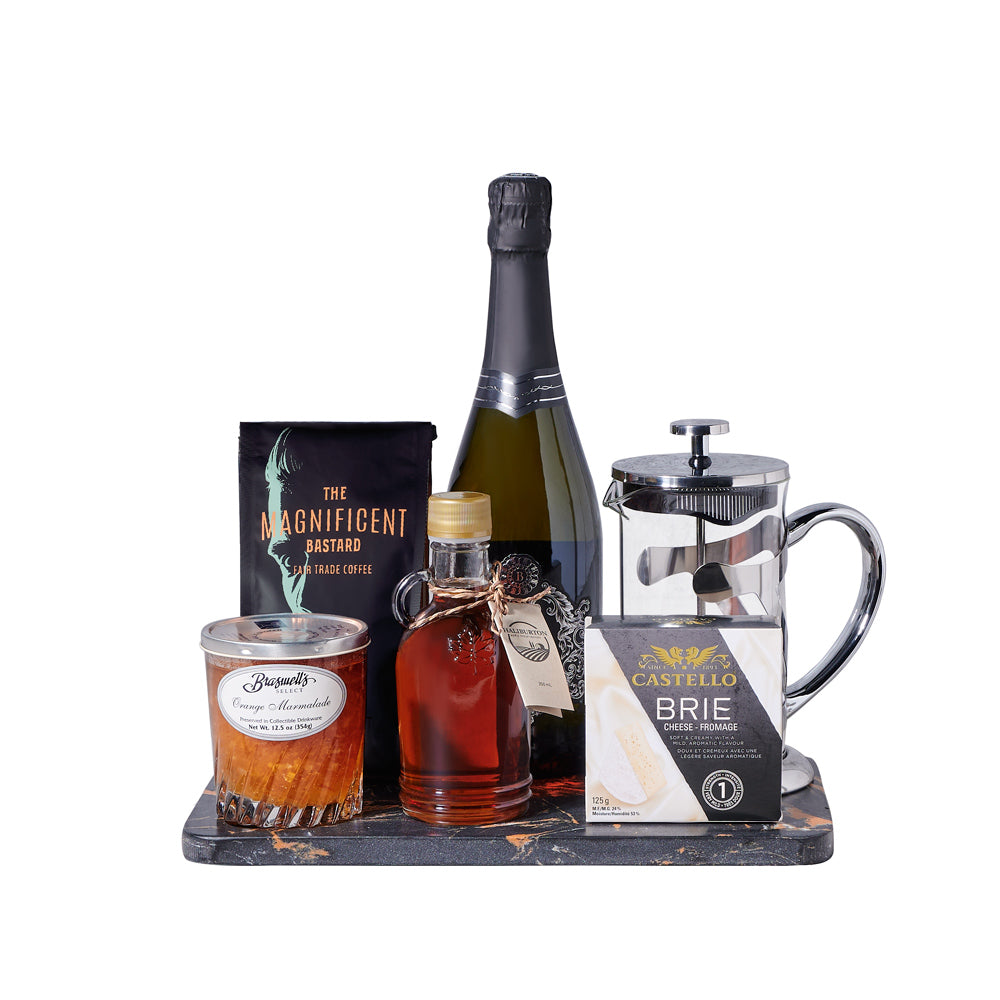 Merry Coffee &amp; Champagne Gift, coffee gift, coffee, champagne gift, champagne, gourmet gift, gourmet, sparkling wine gift, sparkling wine