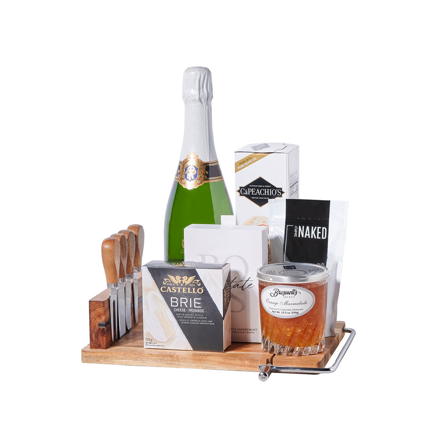 Charming Chocolate & Bear Gift Set With Champagne – Champagne gift baskets  – Canada delivery – US delivery