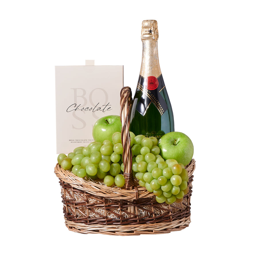 Charming Chocolate & Bear Gift Set With Champagne – Champagne gift baskets  – Canada delivery – US delivery