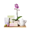 Tea & Orchid Gourmet Gift Set, tea gift, tea, cookie gift, cookies, orchid gift, orchids, gourmet gift, gourmet
